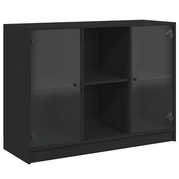 vidaXL Συρταριέρα Μαύρη 102x37x75,5 εκ. από Επεξεργασμένο Ξύλο