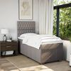 vidaXL &Kappa;&rho;&epsilon;&beta;ά&tau;&iota; Boxspring &mu;&epsilon; &Sigma;&tau;&rho;ώ&mu;&alpha; Taupe 100 x 200 &epsilon;&kappa;. &Upsilon;&phi;&alpha;&sigma;&mu;ά&tau;&iota;&nu;&omicron;