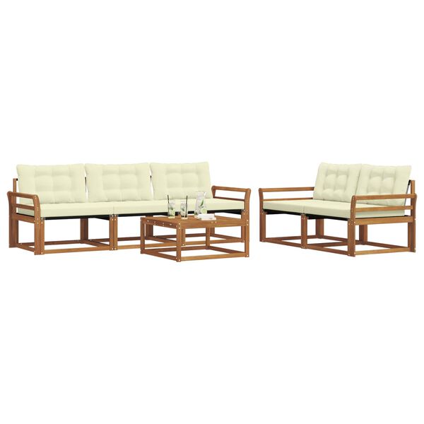 vidaXL &Sigma;&epsilon;&iota;&rho;ά &Kappa;&alpha;&nu;&alpha;&pi;έ &Epsilon;&xi;&omega;&tau;&epsilon;&rho;&iota;&kappa;&omicron;ύ &mu;&epsilon; &mu;&alpha;&xi;&iota;&lambda;ά&rho;&iota; 6 pcs &Phi;&upsilon;&sigma;&iota;&kappa;ό &kappa;&alpha;&iota; &Kappa;&rho;έ&mu;&alpha;