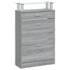 vidaXL Παπουτσοθήκη Γκρι Sonoma 63x24x104 εκ. από Επεξεργασμένο Ξύλο