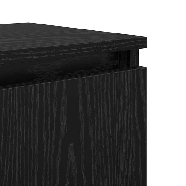 vidaXL Κομοδίνο Μαύρη δρυς 40 x 30 x 50 cm Επεξεργασμένο ξύλο