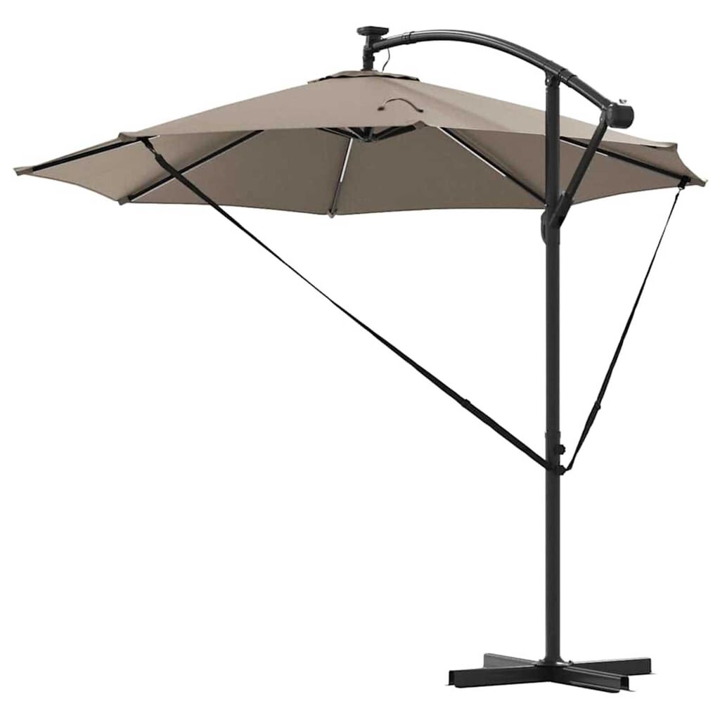 vidaXL Ομπρέλα Cantilever Banana Taupe 294 x 294 x 248 cm