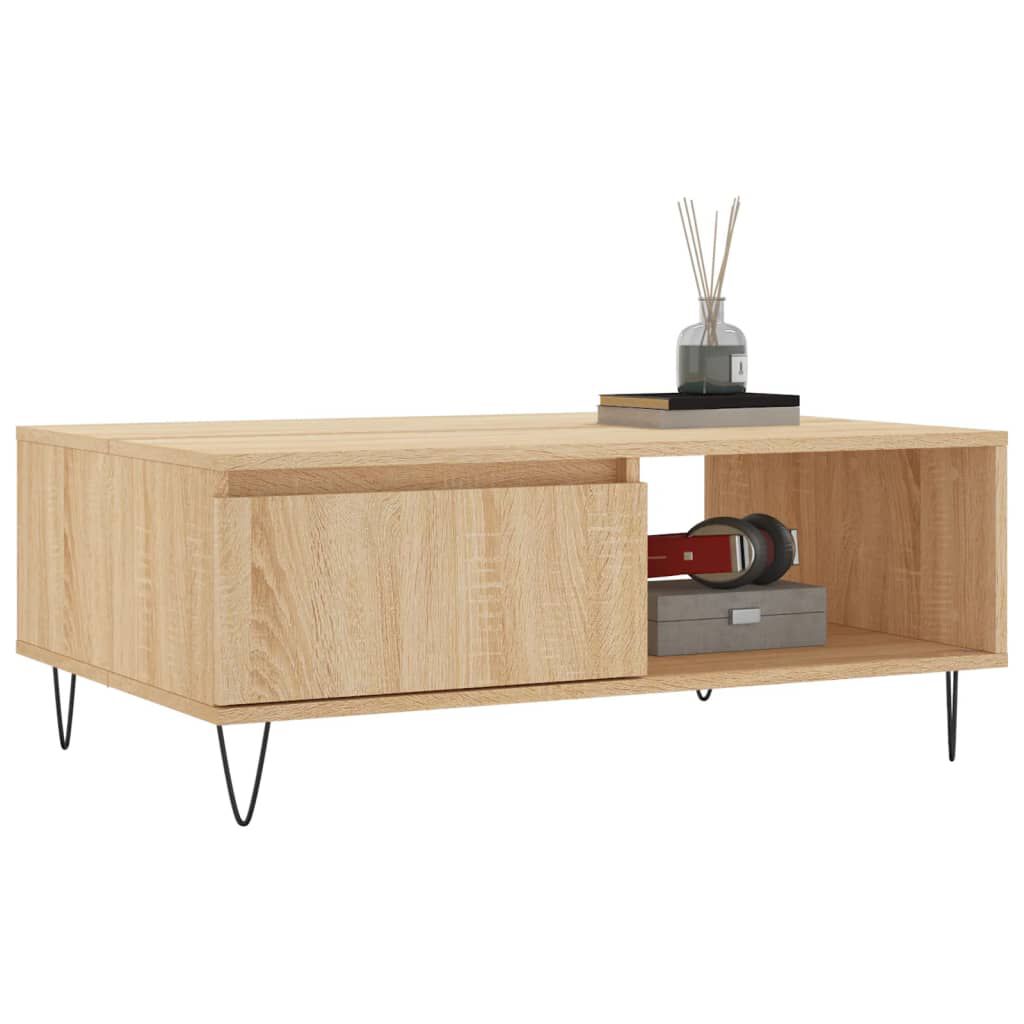 vidaXL Τραπεζάκι Σαλονιού Sonoma Δρυς 90x60x35 εκ. Επεξεργασμένο Ξύλο