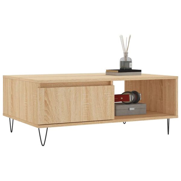 vidaXL Τραπεζάκι Σαλονιού Sonoma Δρυς 90x60x35 εκ. Επεξεργασμένο Ξύλο