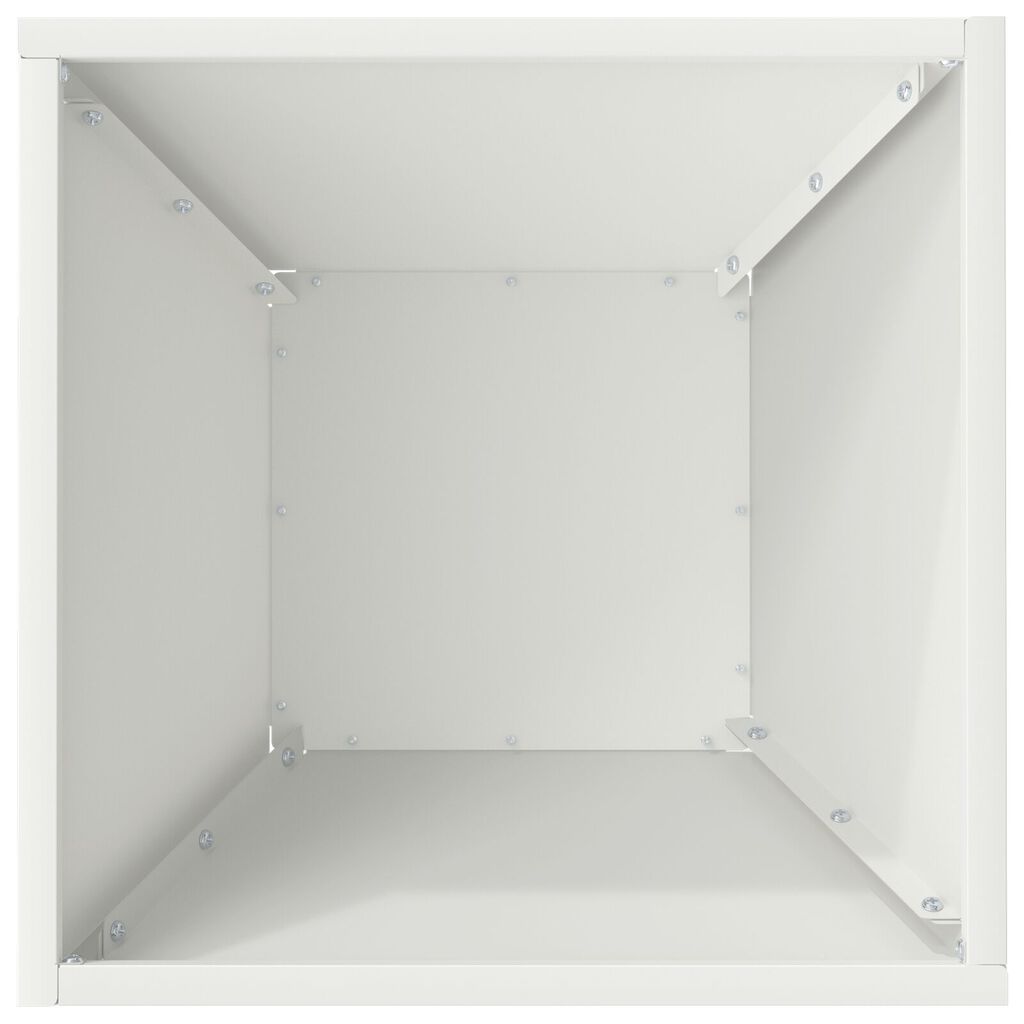 vidaXL Πλαστική Γλάστρα Λευκή Πλαστικό 35 x 35 x 15 εκ.