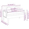 vidaXL Παγκάκι Σκούρο Γκρι 113x64,5x75,5 εκ. Υφασμάτινο με Μαξιλάρια