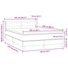 vidaXL Box Spring &kappa;&rho;&epsilon;&beta;ά&tau;&iota; &mu;&epsilon; &sigma;&tau;&rho;ώ&mu;&alpha; &sigma;&kappa;&omicron;ύ&rho;&omicron; &pi;&rho;ά&sigma;&iota;&nu;&omicron; 160x220cm &Beta;&epsilon;&lambda;&omicron;ύ&delta;&iota;&nu;&omicron;
