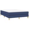 vidaXL Κρεβάτι Boxspring με Στρώμα Μπλε 140x190 εκ. Υφασμάτινο