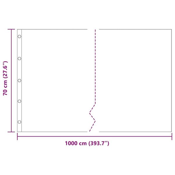 vidaXL Φράγμα ριζών Μαύρο 0.7 x 10 μέτρα HDPE