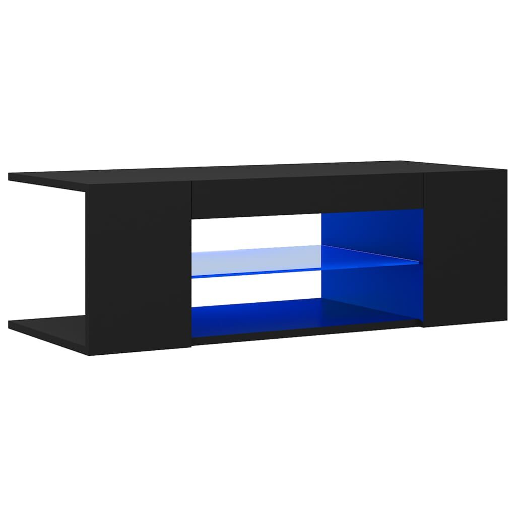 vidaXL Έπιπλο Τηλεόρασης με LED Μαύρο 90x39x30 εκ.