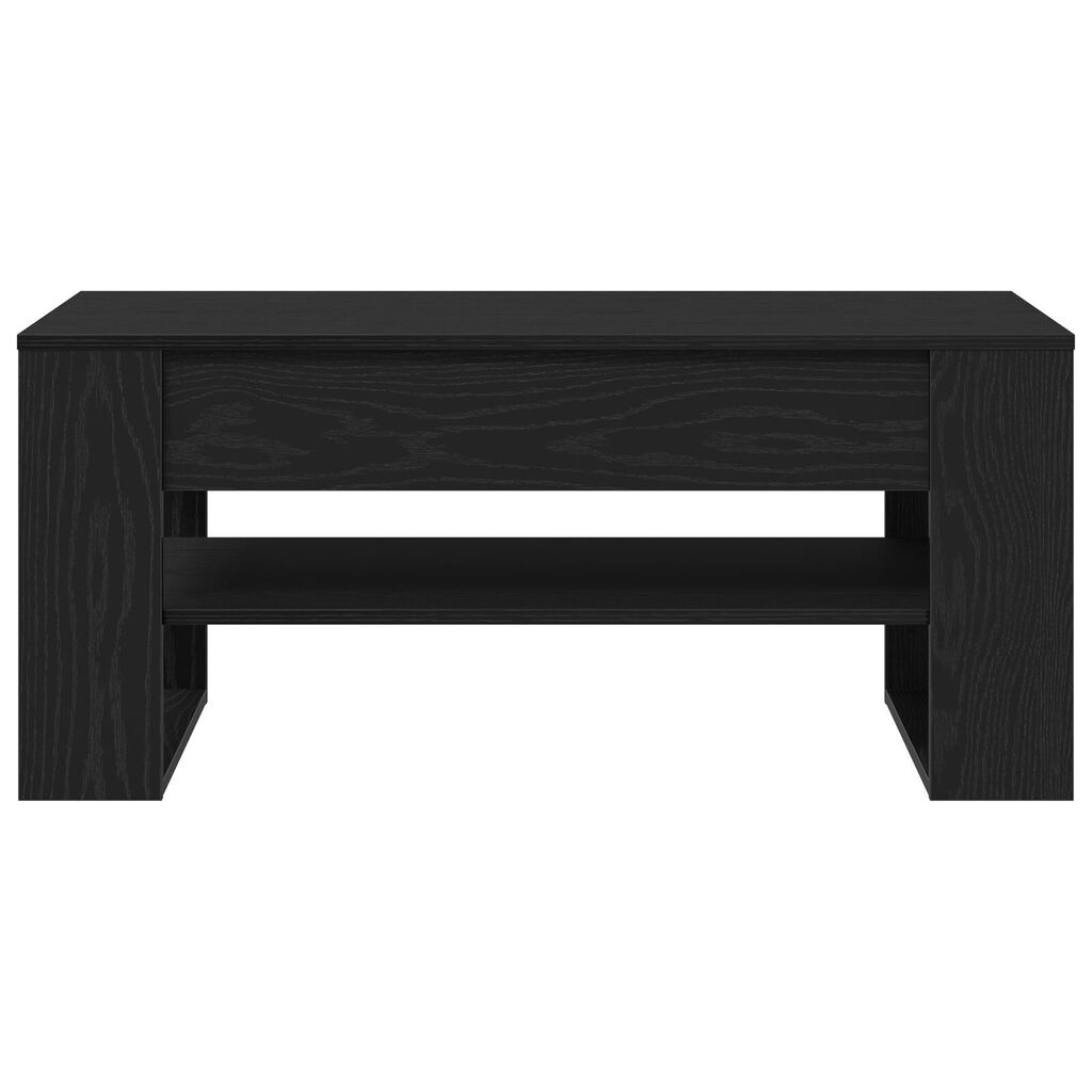 vidaXL Μαύρο Τραπεζάκι Σαλονιού από Δρυ 102x55x45 εκ. από επεξεργασμένο ξύλο