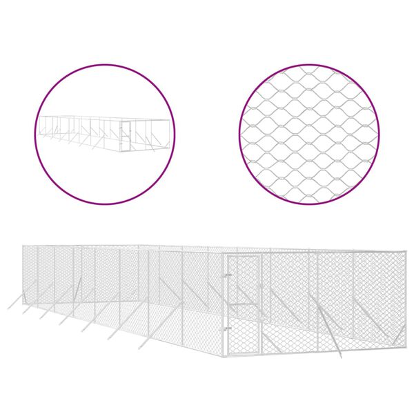 vidaXL &Kappa;&lambda;&omicron;&upsilon;&beta;ί &Sigma;&kappa;ύ&lambda;&omicron;&upsilon; &Epsilon;&xi;&omega;&tau;&epsilon;&rho;. &Chi;ώ&rho;&omicron;&upsilon; &Alpha;&sigma;&eta;&mu;ί 4x16x2 &mu;. &alpha;&pi;ό &Gamma;&alpha;&lambda;&beta;&alpha;&nu;. &Alpha;&tau;&sigma;ά&lambda;&iota;