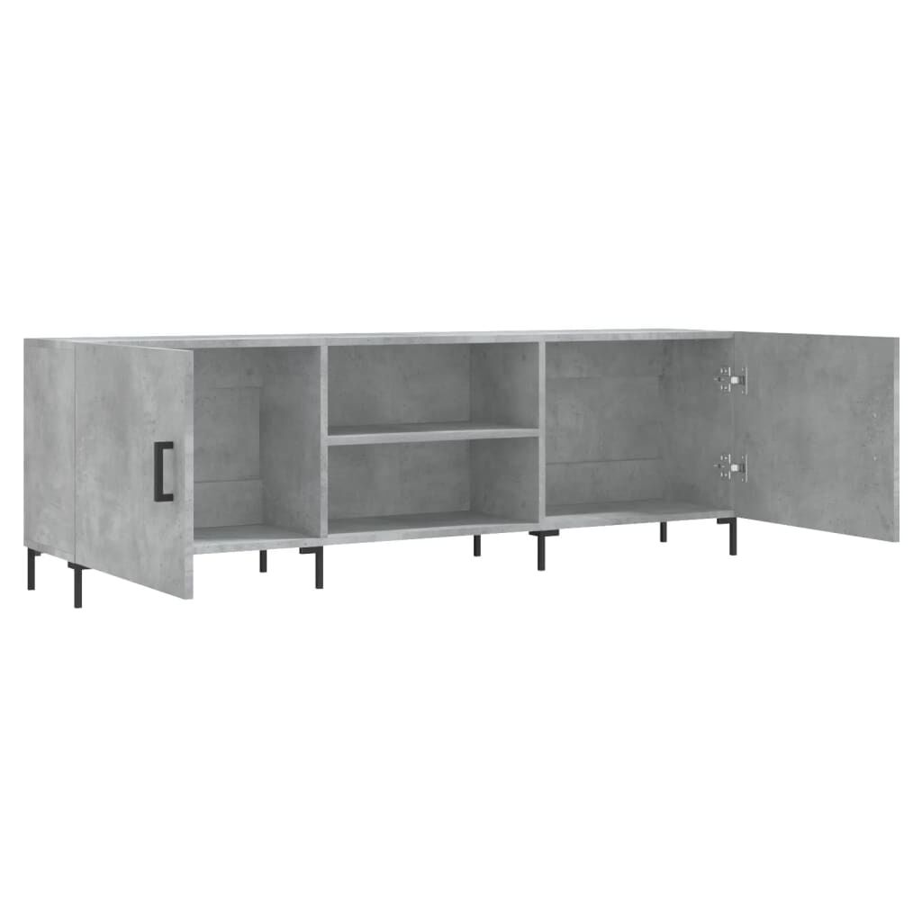 vidaXL Έπιπλο Τηλεόρασης Γκρι Σκυροδέματος 150x30x50 εκ. Επεξ. Ξύλο