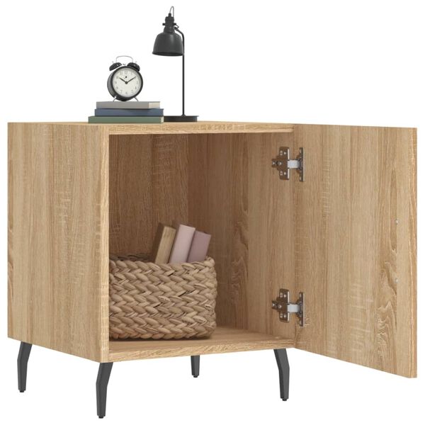 vidaXL Κομοδίνα 2 τεμ. Sonoma Δρυς 40x40x50 εκ. από Επεξεργασμένο Ξύλο