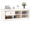 vidaXL Παπουτσοθήκη Λευκή 110 x 38 x 45,5 εκ. από Μασίφ Ξύλο Πεύκου