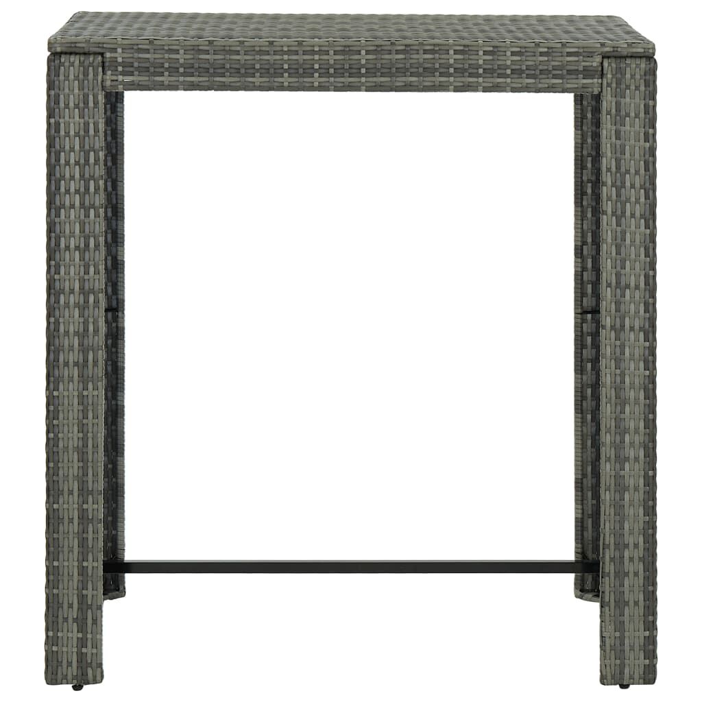 vidaXL Τραπέζι Μπαρ Κήπου Γκρι 100x60,5x110,5 εκ. από Συνθετικό Ρατάν