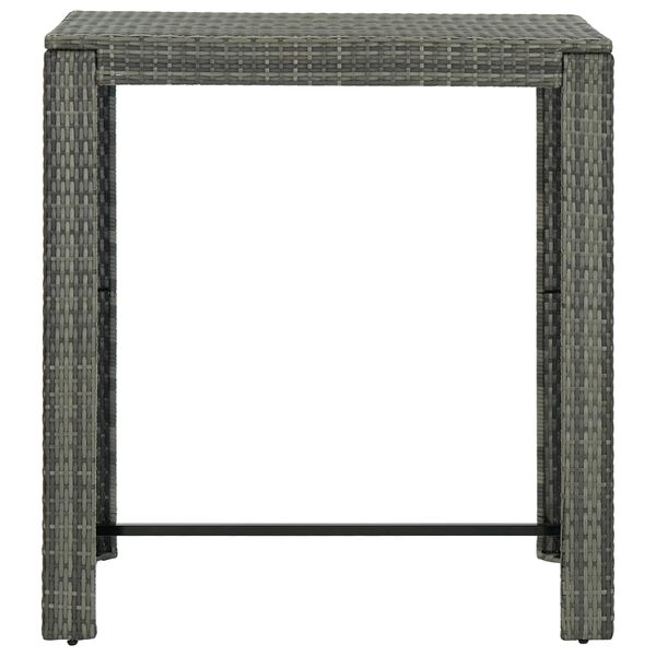 vidaXL Τραπέζι Μπαρ Κήπου Γκρι 100x60,5x110,5 εκ. από Συνθετικό Ρατάν