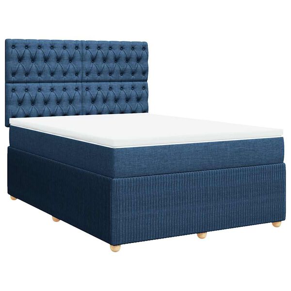 vidaXL &Kappa;&rho;&epsilon;&beta;ά&tau;&iota; Boxspring &mu;&epsilon; &Sigma;&tau;&rho;ώ&mu;&alpha; &Mu;&pi;&lambda;&epsilon; 140x190 &epsilon;&kappa;. &Upsilon;&phi;&alpha;&sigma;&mu;ά&tau;&iota;&nu;&omicron;
