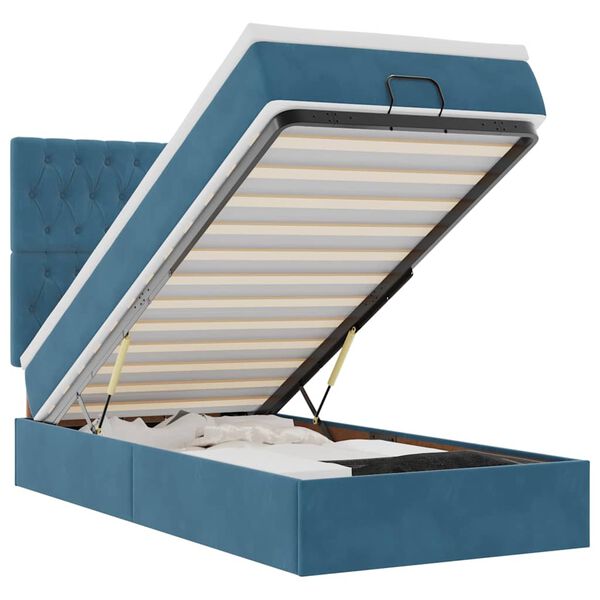 vidaXL &Omicron;&theta;&omega;&mu;&alpha;&nu;&iota;&kappa;ό &kappa;&rho;&epsilon;&beta;ά&tau;&iota; &mu;&epsilon; &sigma;&tau;&rho;ώ&mu;&alpha;&tau;&alpha; &Sigma;&kappa;&omicron;ύ&rho;&omicron; &mu;&pi;&lambda;&epsilon; 90x190cm Velvet