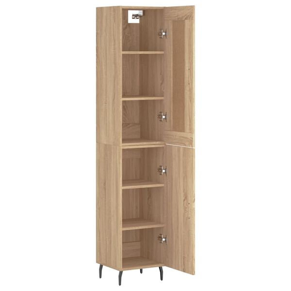 vidaXL Μπουφές Sonoma δρυς 34,5 x 34 x 180 εκ. από Επεξεργασμένο Ξύλο