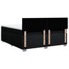 vidaXL Κρεβάτι Boxspring με Στρώμα Μαύρο 200x200 εκ. Υφασμάτινο