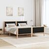 vidaXL Σκελετός Κρεβατιού με κεφαλάρι Μαύρο 180 x 200 cm ύφασμα