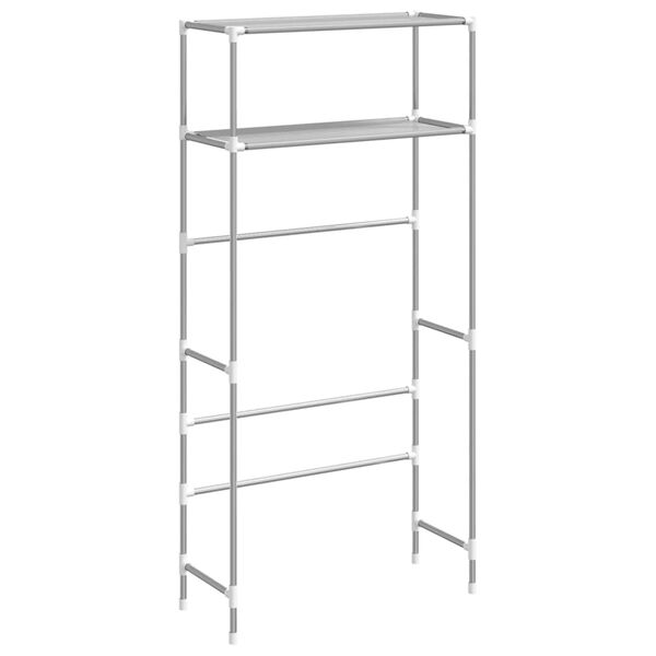 vidaXL Ραφιέρα 2 Επιπέδων για Πλυντήριο Γκρι 69x28x143 εκ. από Σίδερο