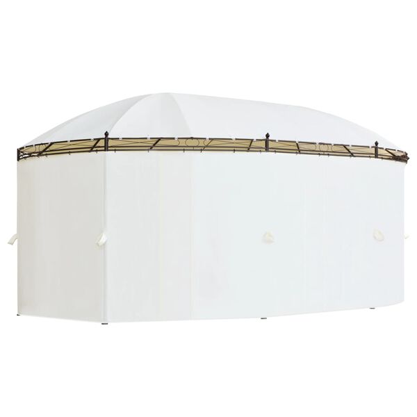 vidaXL Κιόσκι Λευκό Κρεμ 530 x 350 x 265 εκ.
