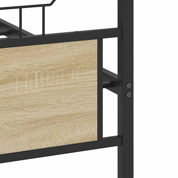 vidaXL Πλαίσιο Κρεβατιού Χωρ. Στρώμα Sonoma Δρυς 137x190 εκ Επεξ. Ξύλο