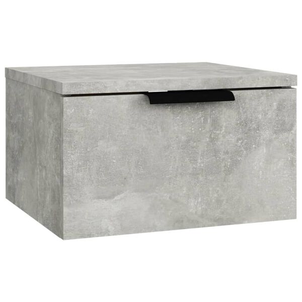 vidaXL Κομοδίνο Επιτοίχιο Γκρι Σκυροδέματος 34x30x20 εκ.