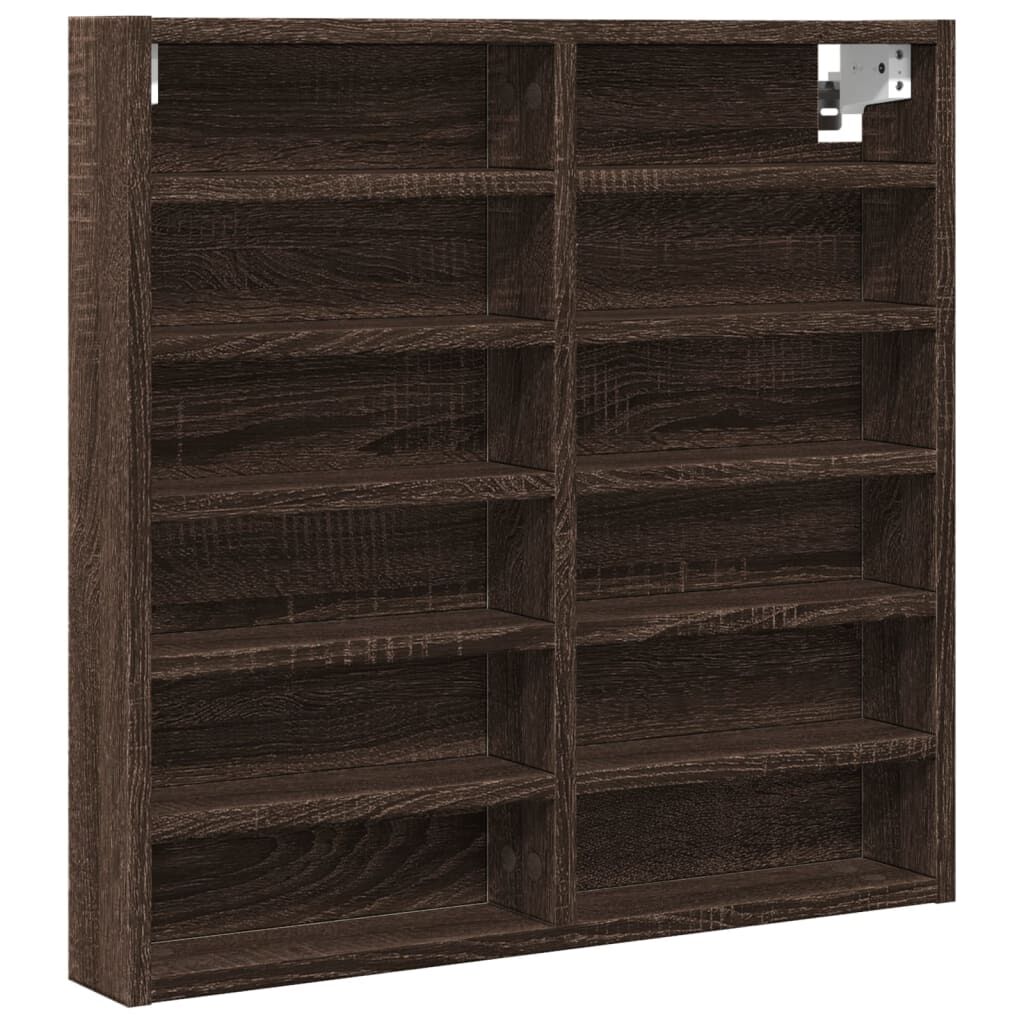 vidaXL Βιτρίνα Καφέ Δρυς 60x8,5x58 εκ. από Επεξεργασμένο Ξύλο