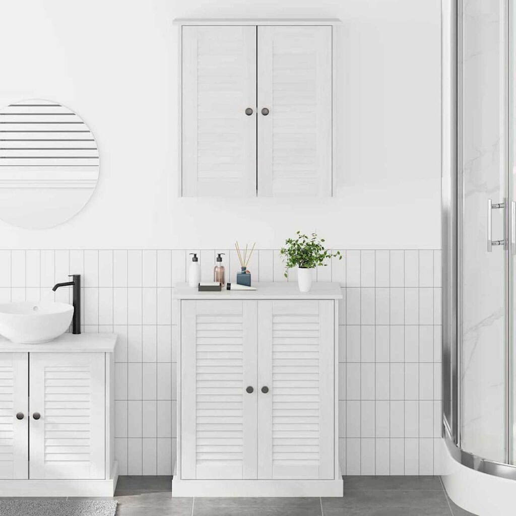 vidaXL Σετ Επίπλων Μπάνιου με ράφι 2 pcs Καφέ 67.5 x 34 x 80 εκ.