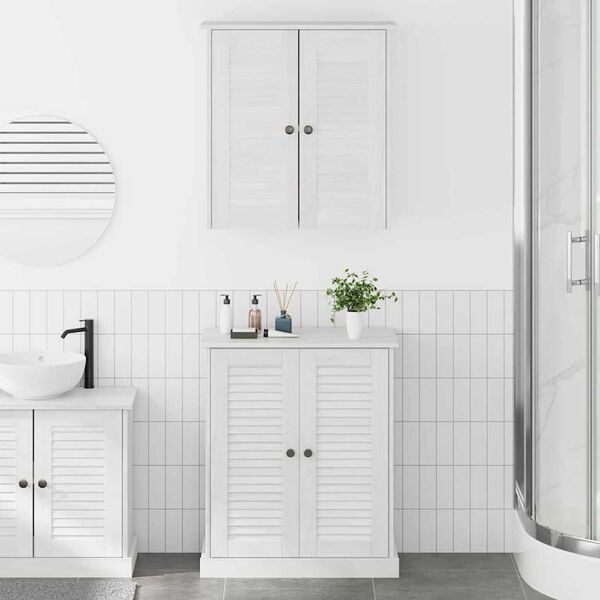 vidaXL Σετ Επίπλων Μπάνιου με ράφι 2 pcs Καφέ 67.5 x 34 x 80 εκ.