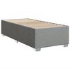 vidaXL Κρεβάτι Boxspring με Στρώμα Ανοιχτό Γκρι 100x200 εκ. Υφασμάτινο