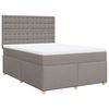 vidaXL &Kappa;&rho;&epsilon;&beta;ά&tau;&iota; Boxspring &mu;&epsilon; &Sigma;&tau;&rho;ώ&mu;&alpha; Taupe 140x190 &epsilon;&kappa;. &Upsilon;&phi;&alpha;&sigma;&mu;ά&tau;&iota;&nu;&omicron;