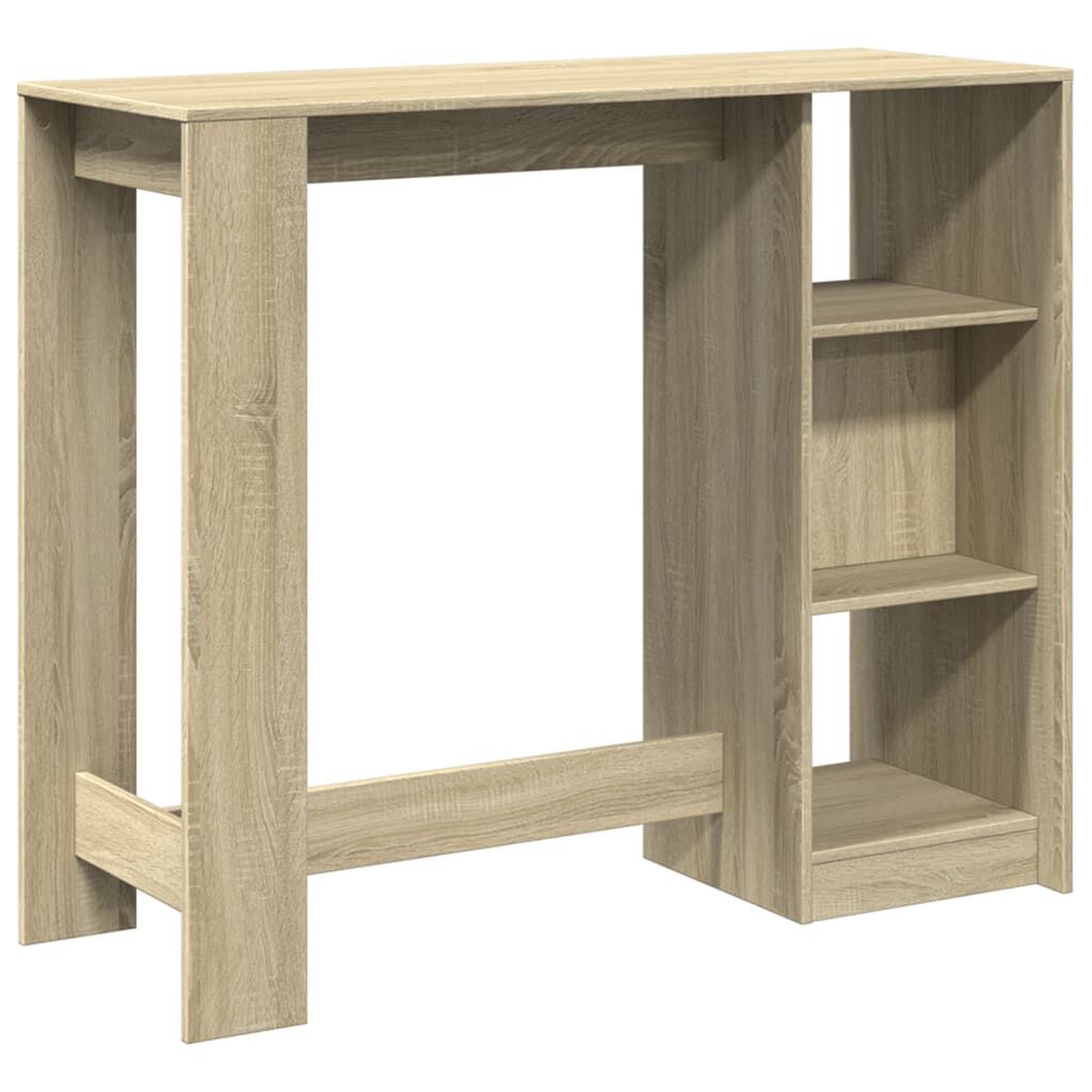 vidaXL Τραπέζι Κονσόλα με Ράφι Sonoma Δρυς 124x46x103,5 εκ Επεξ. Ξύλο
