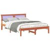 vidaXL Σκελετός Κρεβατιού Καφέ κεριού 135 x 190 cm Μασίφ ξύλο πεύκου