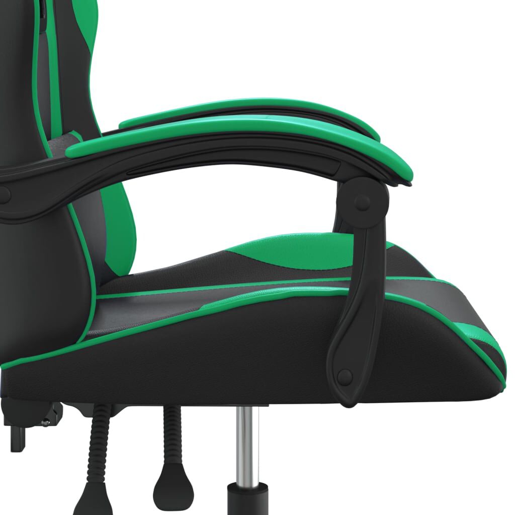 vidaXL Καρέκλα Gaming Μαύρο/πράσινο από Συνθετικό Δέρμα