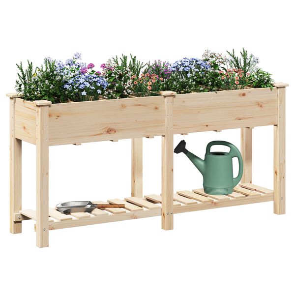 vidaXL Γλάστρα Κήπου με Πλέγματα 161x43x76 εκ Μασίφ Ξύλο Πεύκου