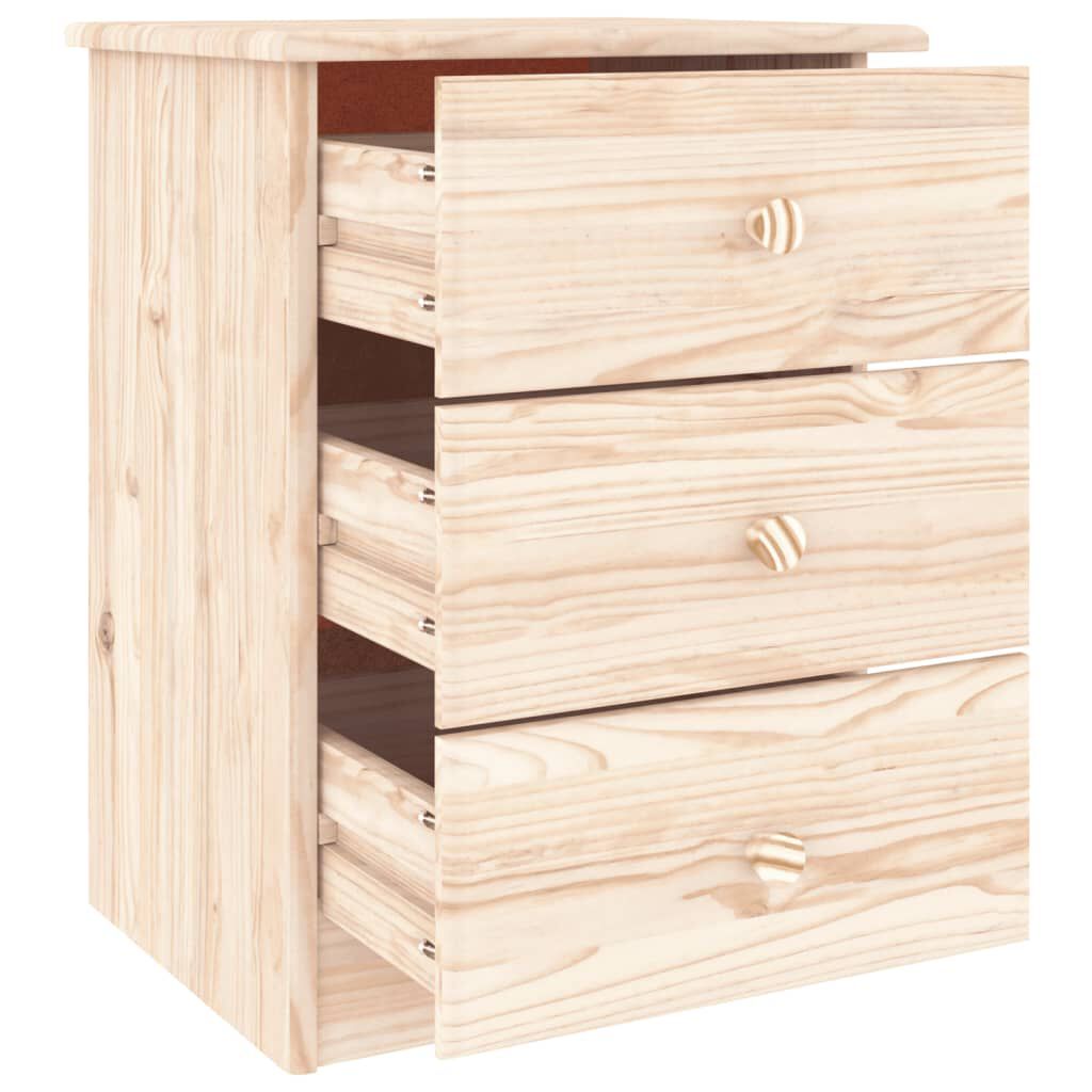 vidaXL Κομοδίνο ALTA 41 x 35 x 55,5 εκ. από Μασίφ Ξύλο Πεύκου