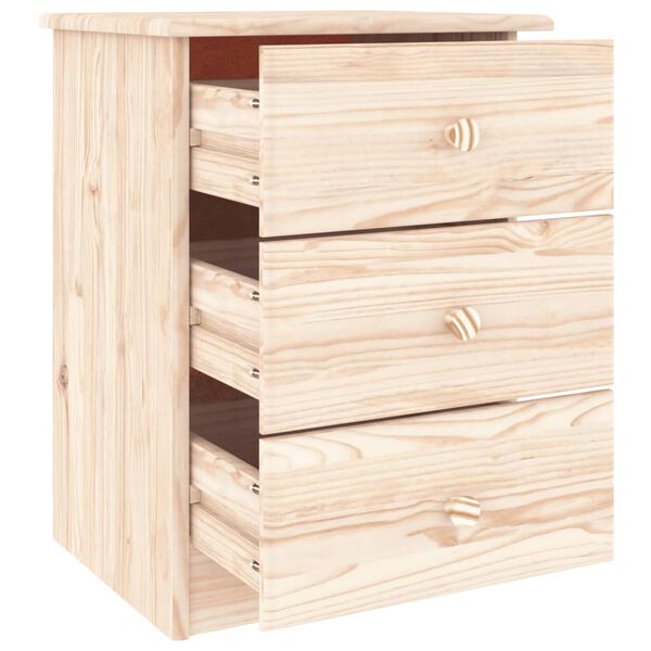 vidaXL Κομοδίνο ALTA 41 x 35 x 55,5 εκ. από Μασίφ Ξύλο Πεύκου