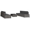 vidaXL Σαλόνι Κήπου 7 Τεμαχίων Γκρι από Συνθετικό Ρατάν
