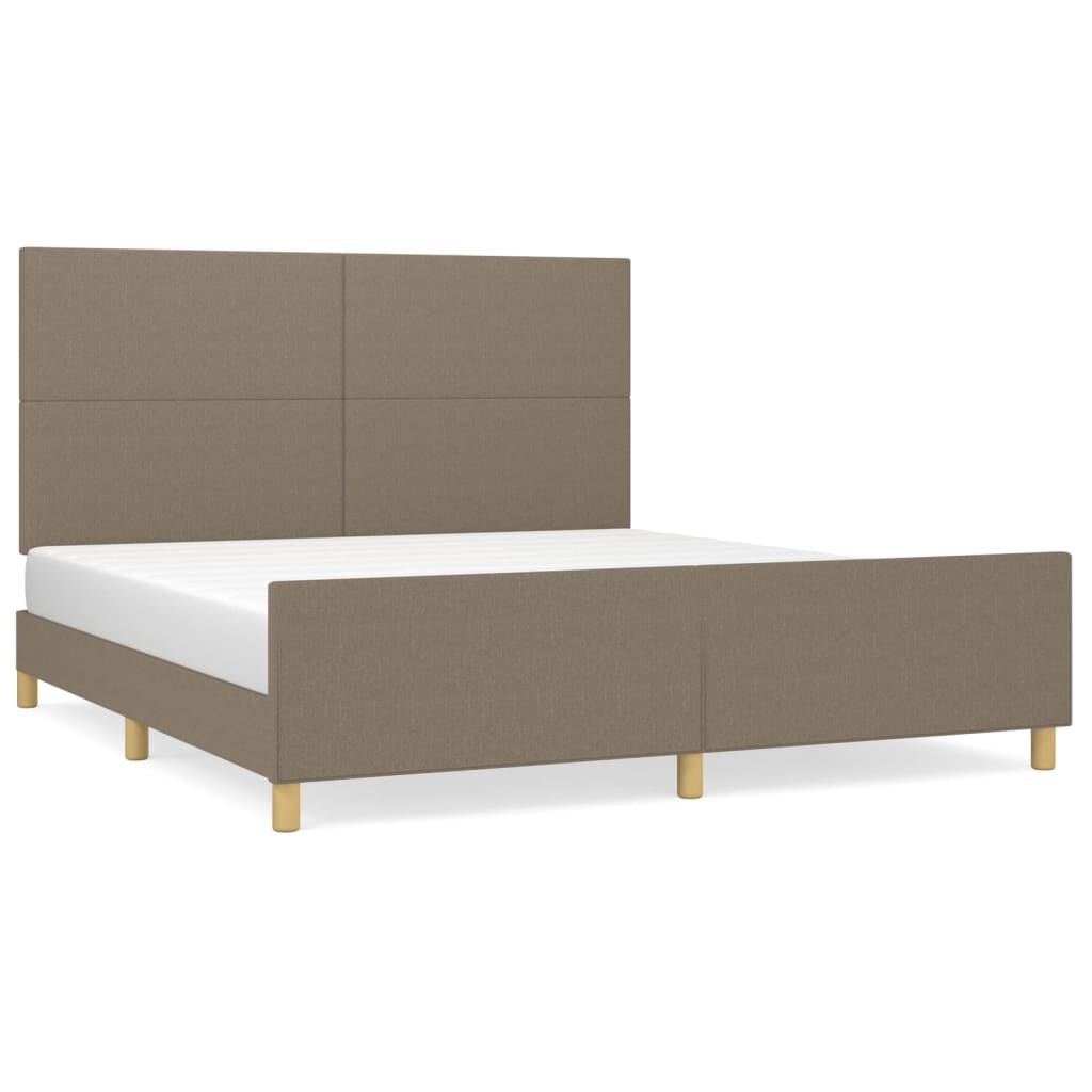 vidaXL Σκελετός Κρεβατιού Χωρίς Στρώμα Taupe 160x200 εκ. Υφασμάτινο