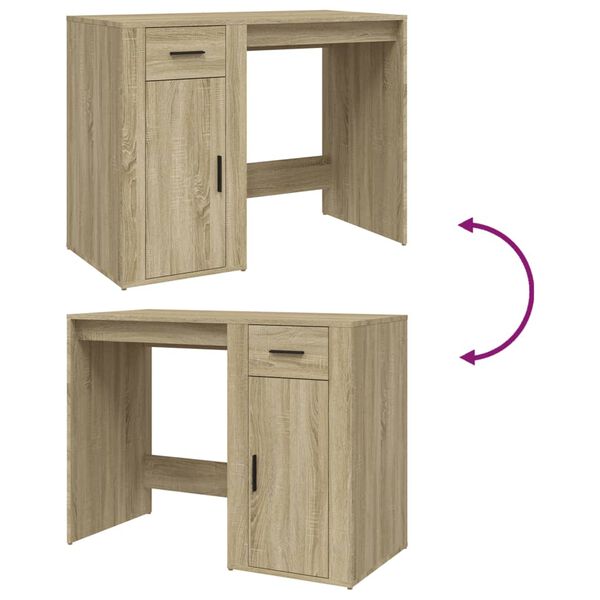 vidaXL Γραφείο Sonoma Δρυς 100x49x75 εκ. από Επεξεργασμένο Ξύλο