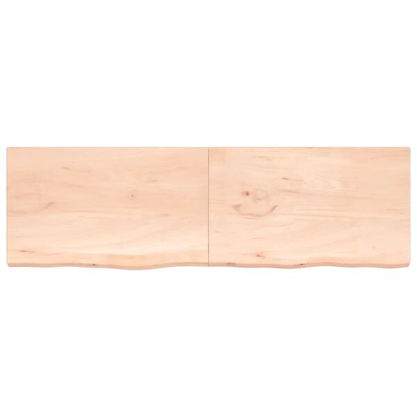 vidaXL Επιφάνεια Τραπεζιού 200x60x(2-4)εκ Ακατέργαστο Μασίφ Ξύλο Δρυός