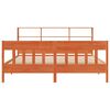 vidaXL Σκελετός Κρεβ. Χωρίς Στρώμα Καφέ Κεριού 200x200 εκ Μασίφ Πεύκο