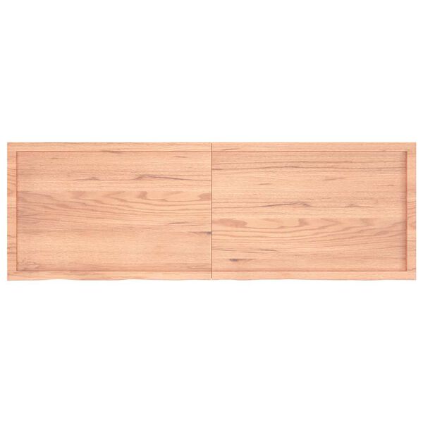 vidaXL Ράφι Τοίχου Ανοιχτό Καφέ 180x60x(2-6)εκ. Επεξ. Μασίφ Ξύλο Δρυός