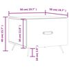 vidaXL Τραπεζάκια Σαλονιού 2 τεμ. Μαύρα 50x50x40 εκ. Επεξεργ. Ξύλο