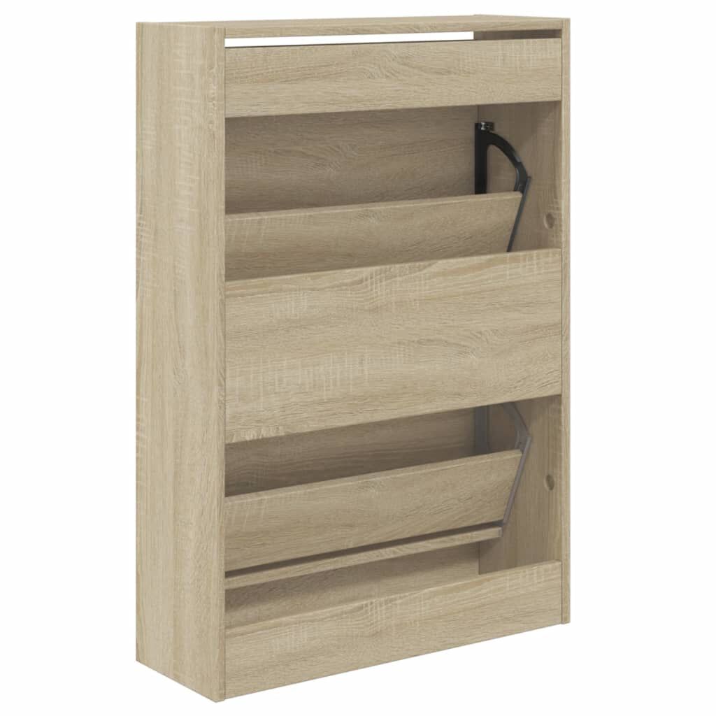 vidaXL Παπουτσοθήκη Sonoma Δρυς 60x21x87,5 εκ. από Επεξεργασμένο Ξύλο