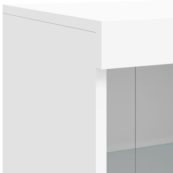 vidaXL Μπουφέδες με Φώτα LED 3 τεμ. Λευκοί από Επεξεργασμένο Ξύλο